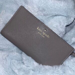 kate spade new york Cameron Large Slim Bifold Wallet Gray